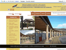 Tablet Screenshot of prefabricadoslinares.com